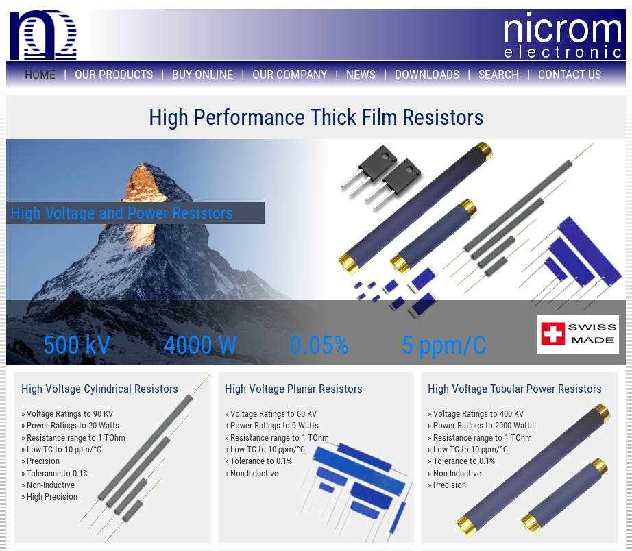 High Voltage Resistors